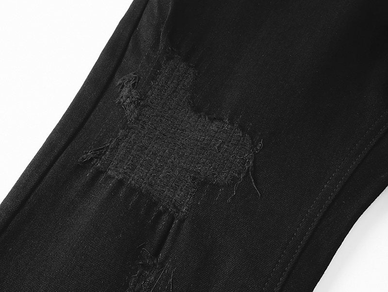 VALABASAS Distressed Flared Jeans ¡ª detail
