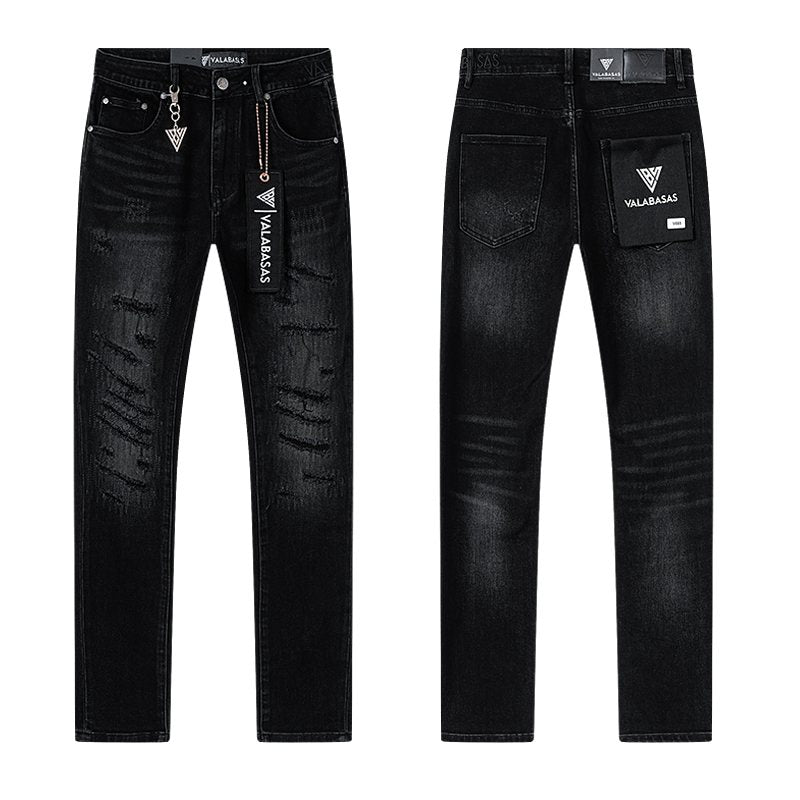 VALABASAS Washed Black Distressed Jeans ¡ª hero