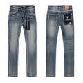 VALABASAS Washed Blue Contrast-Stitch Jeans ¡ª hero