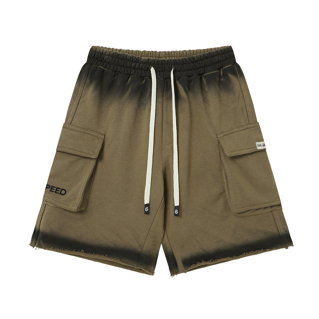 Godspeed Embroidered Cargo Sweat Shorts ¡ª front