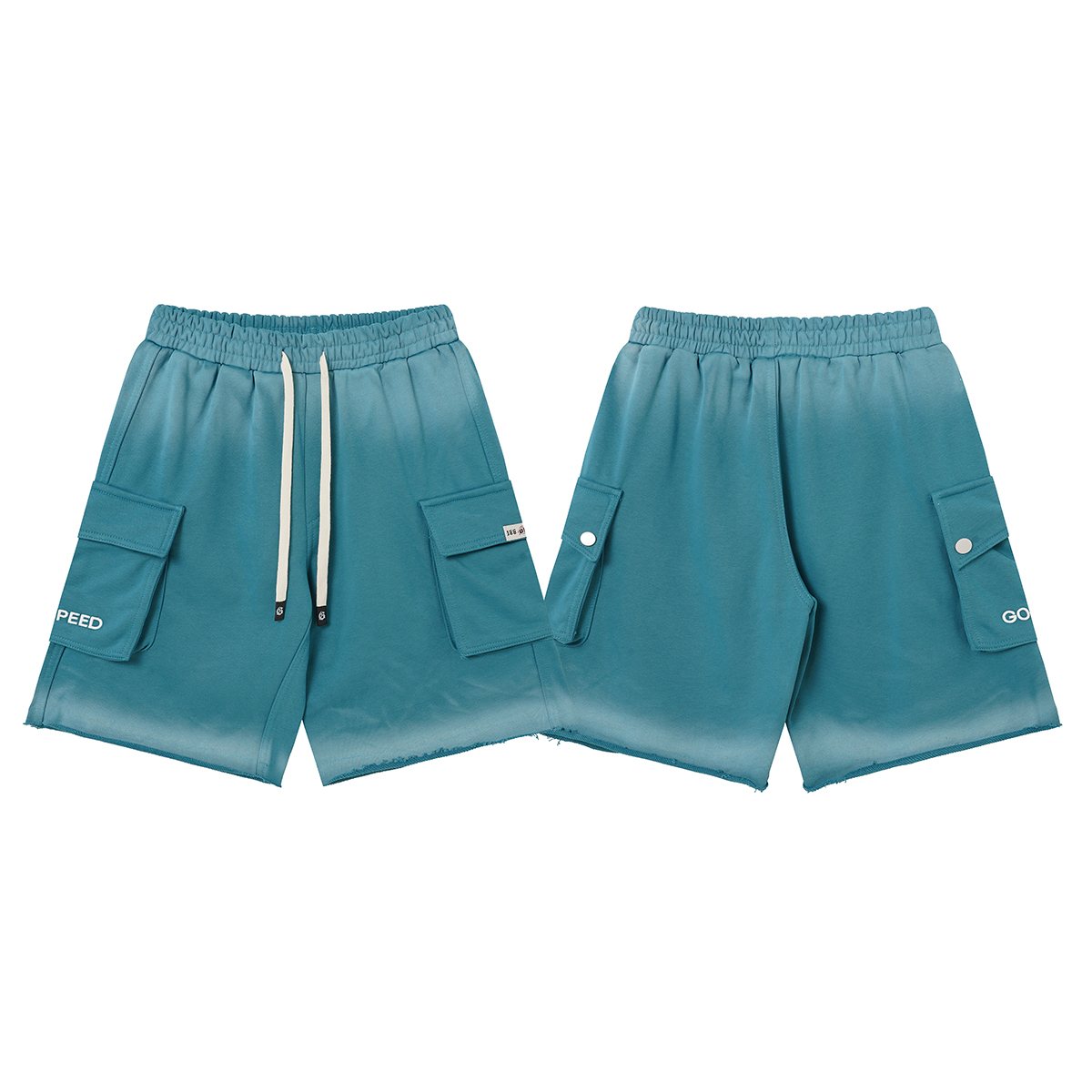 Godspeed Embroidered Cargo Sweat Shorts ¡ª front