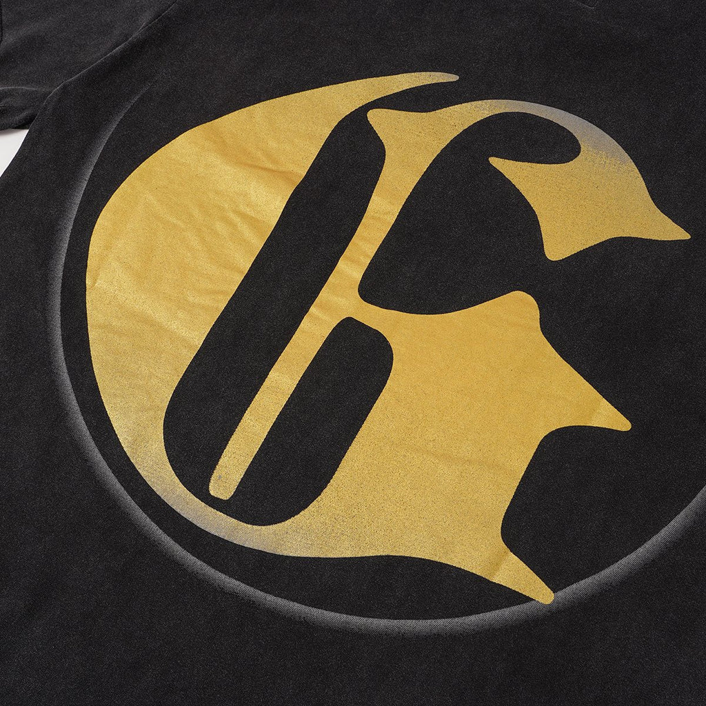 Godspeed Leaf Graphic Washed Black T-Shirt ¡ª detail
