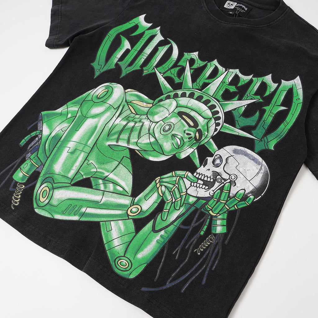 Godspeed Robot Skull Graphic T-Shirt ¡ª detail