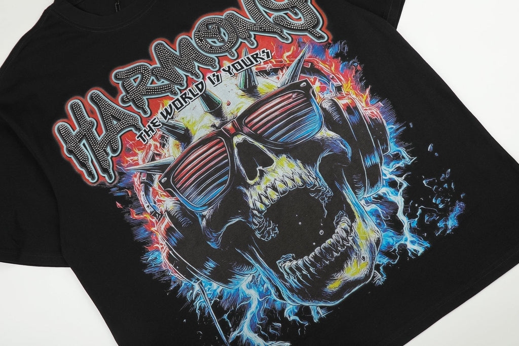 HARMONY Skull Graphic Short-Sleeve T-Shirt ¡ª detail