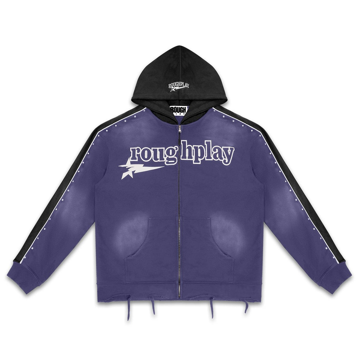 Rough Play Lightning Colorblock Zip Hoodie ¡ª front