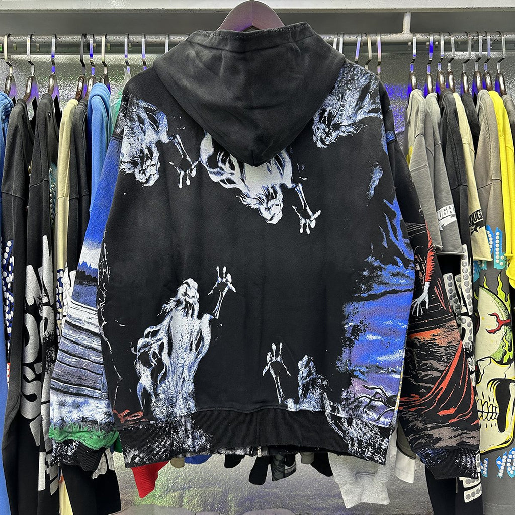 VALE USA Ghost Halloween Graphic Zip-Up Hoodie ¡ª context