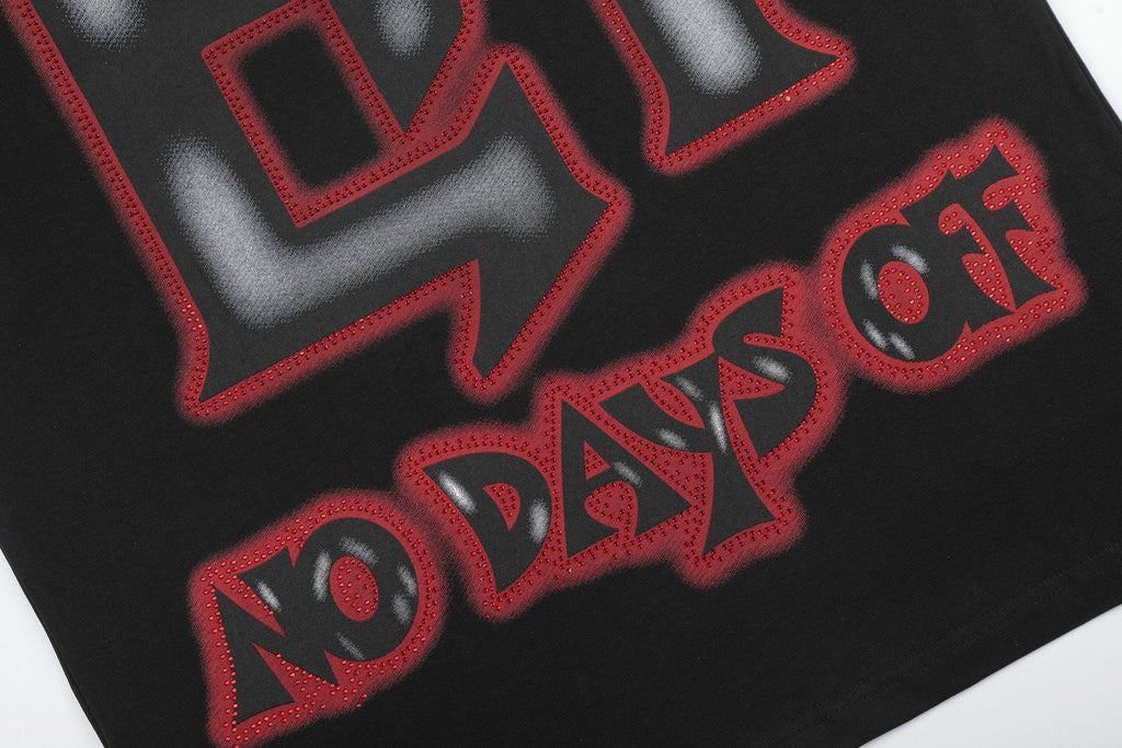 Life Hustlere Black Red/Gray Graphic Short-Sleeve T-Shirt ¡ª detail