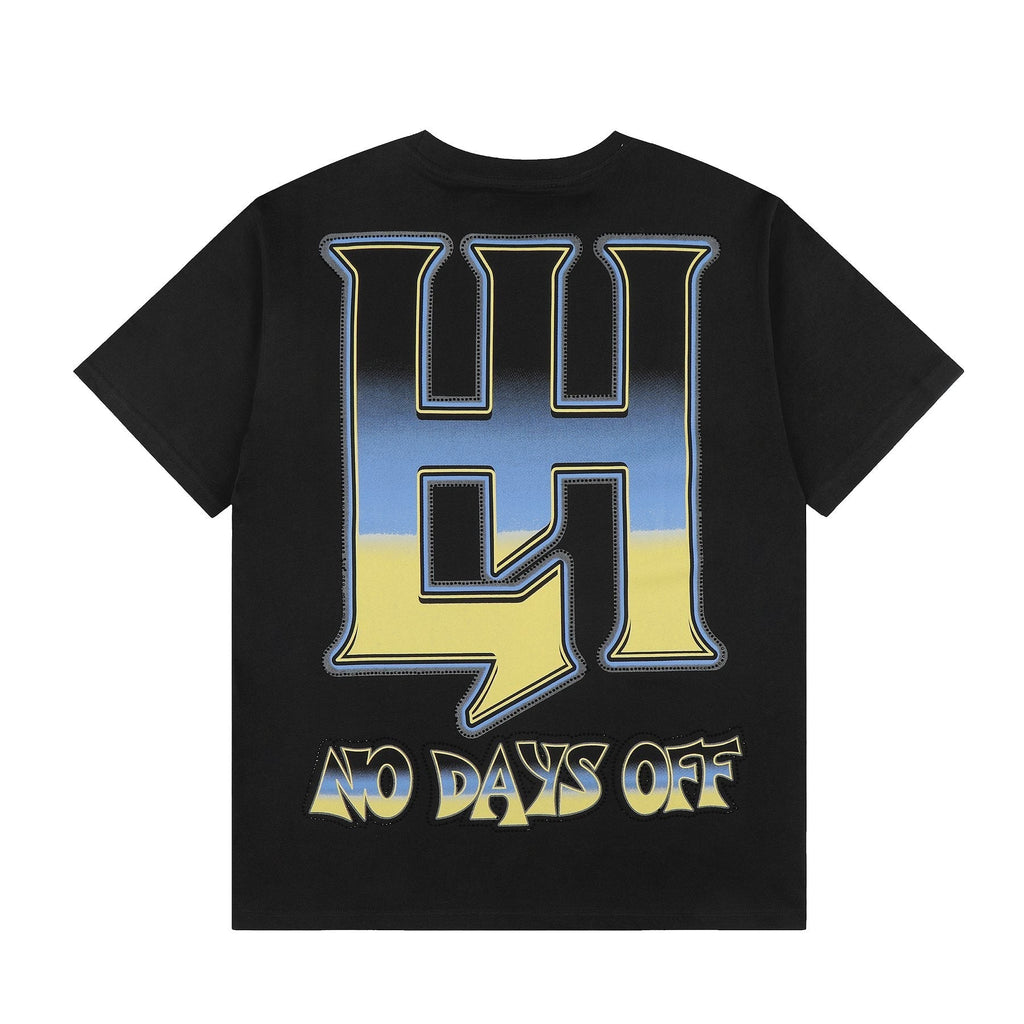Life Hustlere Black No Days Off Graphic Short-Sleeve T-Shirt ¡ª back
