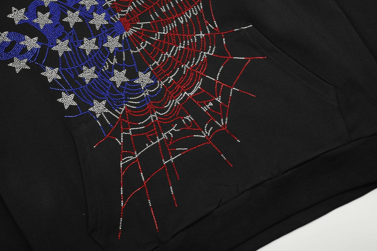 Sp5der Rhinestone Web Graphic Matching Set ¡ª detail