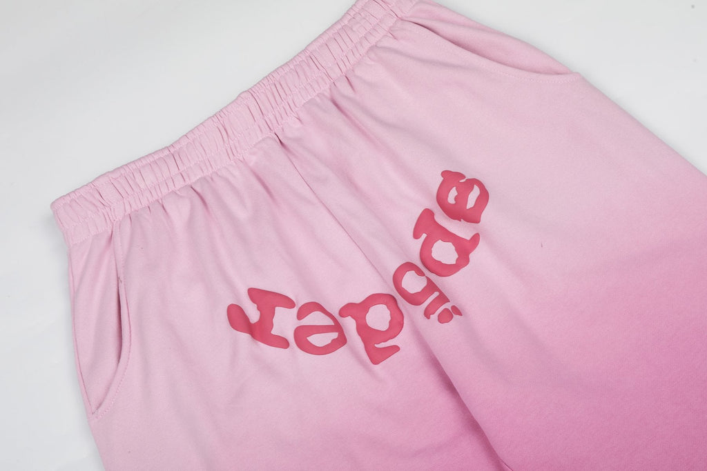 Sp5der Gradient Spider-Web Hoodie & Sweatpants Set ¡ª detail