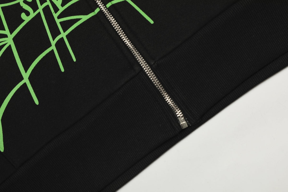 Sp5der Spider-Web Zip Hoodie ¡ª detail