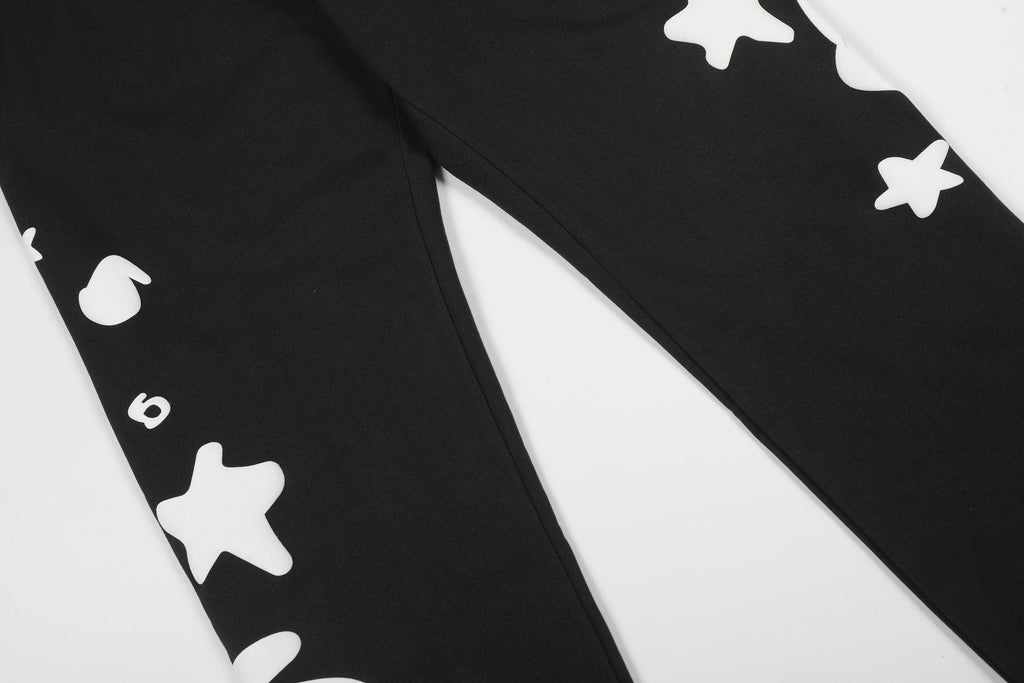 Sp5der Black Graphic Hoodie & Jogger Matching Set ¡ª detail