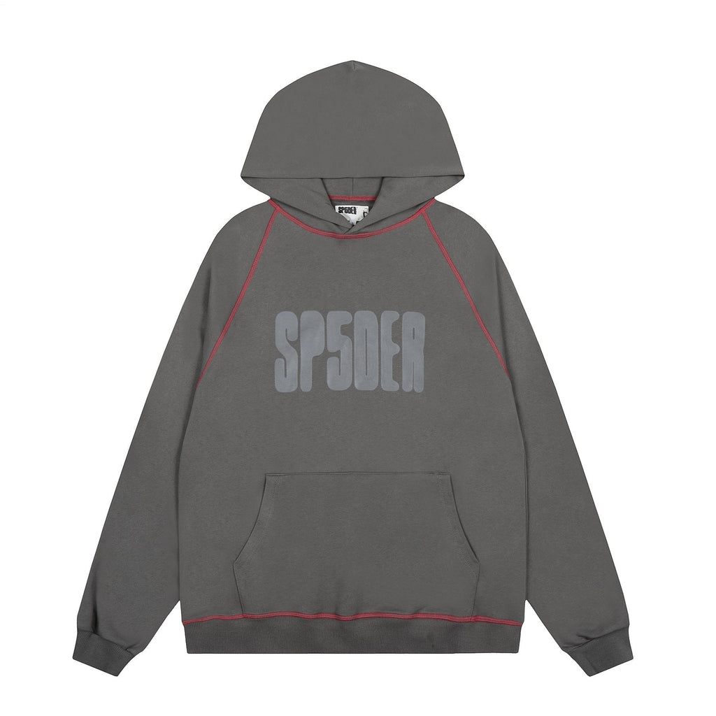 Sp5der Charcoal Gray Hoodie & Sweatpants Matching Set ¡ª front