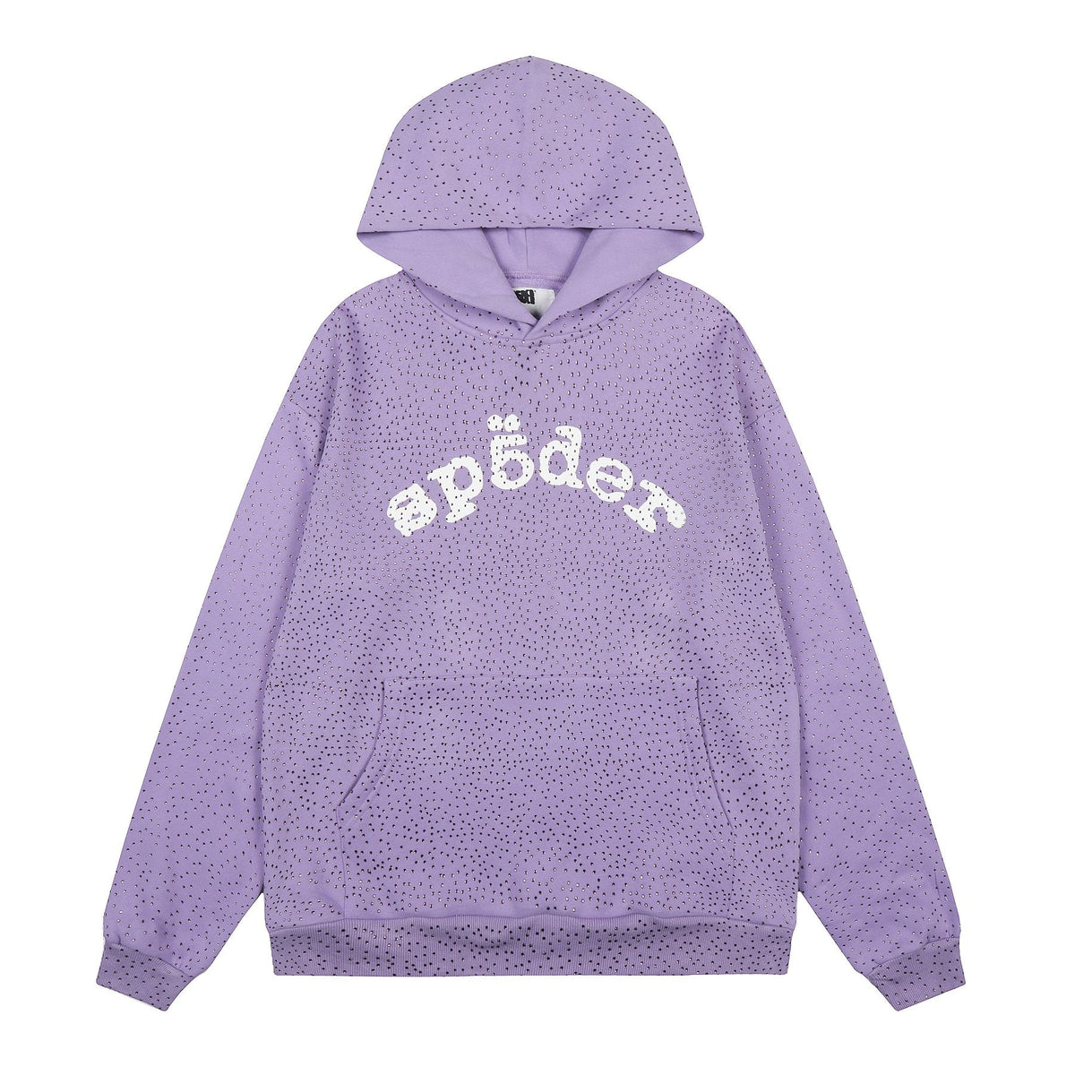 Sp5der Rhinestone Hoodie & Pants Matching Set ¡ª front