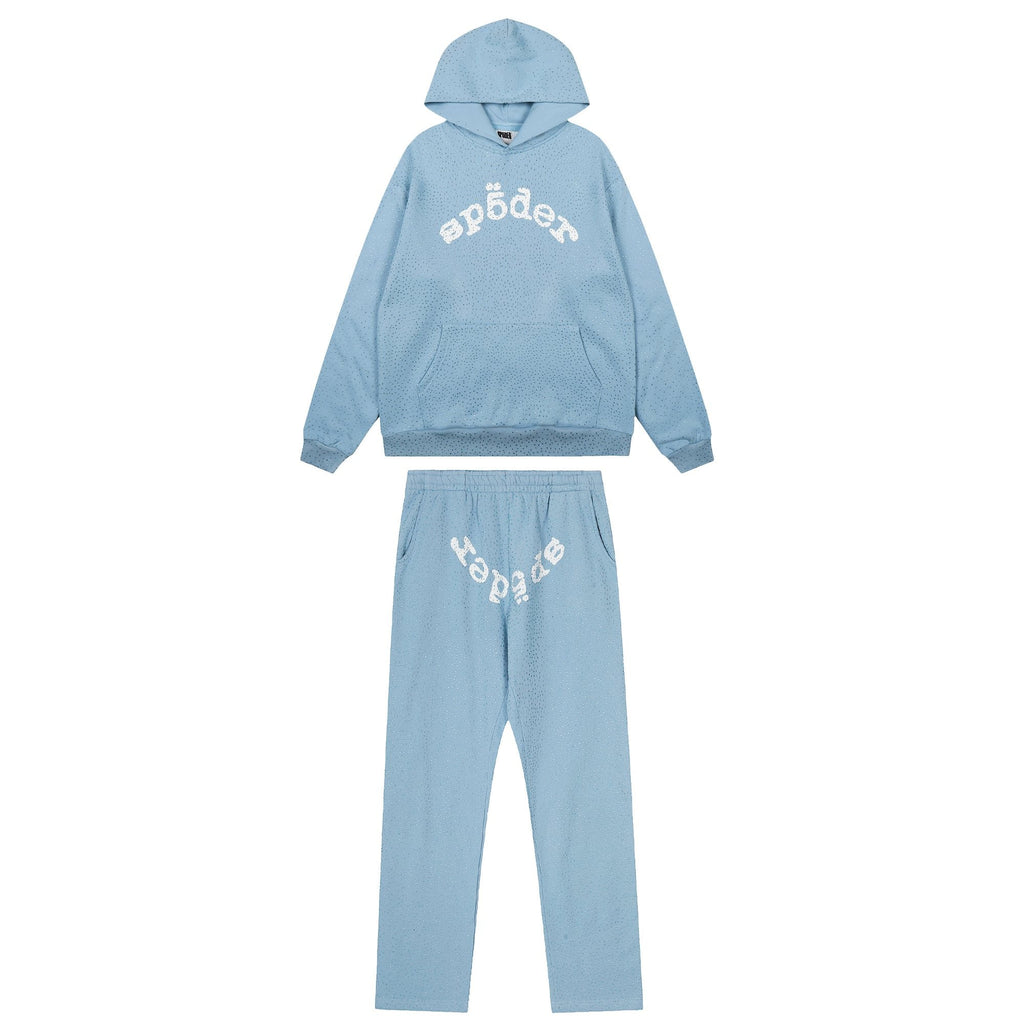 Sp5der Rhinestone Hoodie & Pants Matching Set ¡ª hero
