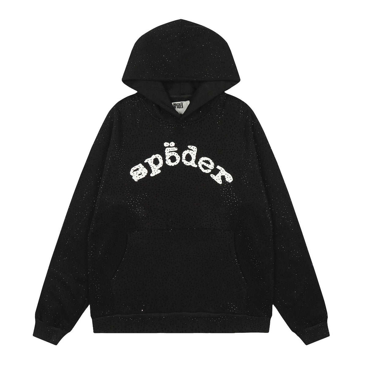 Sp5der Rhinestone Hoodie & Pants Matching Set ¡ª front