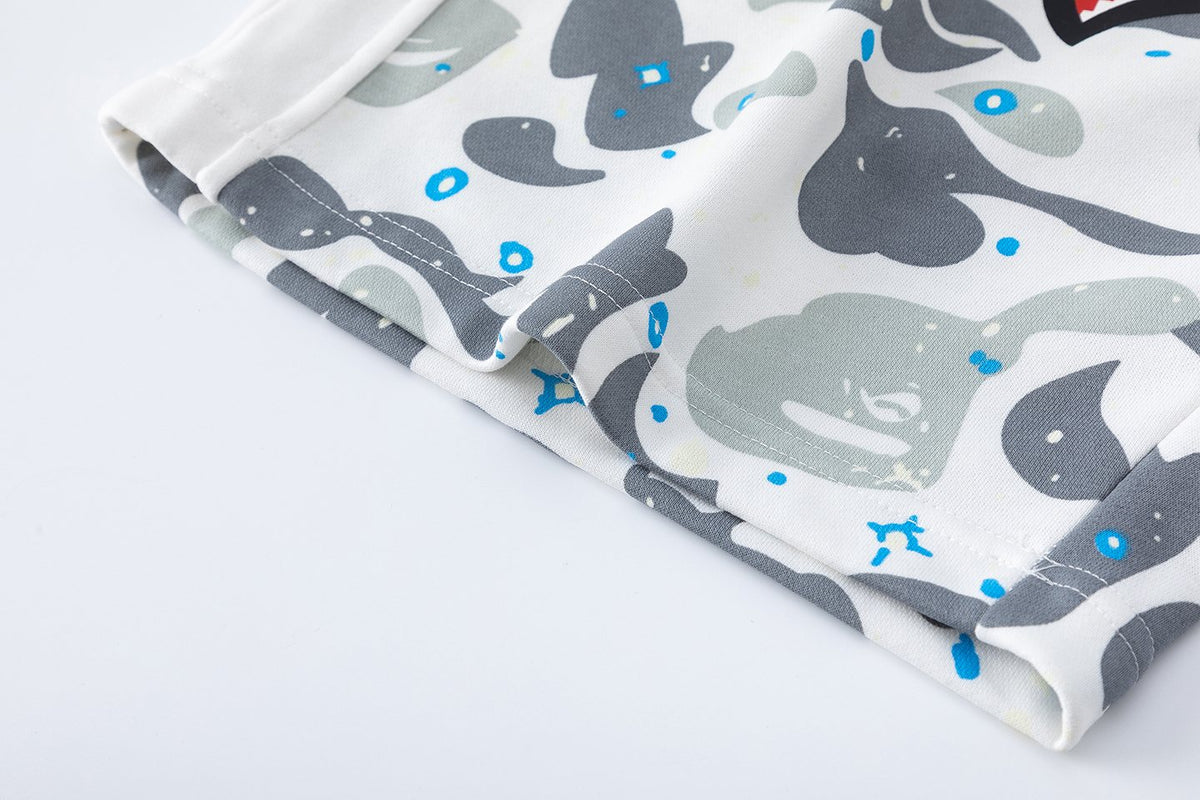 BAPE Camo Shark Graphic Shorts ¡ª detail