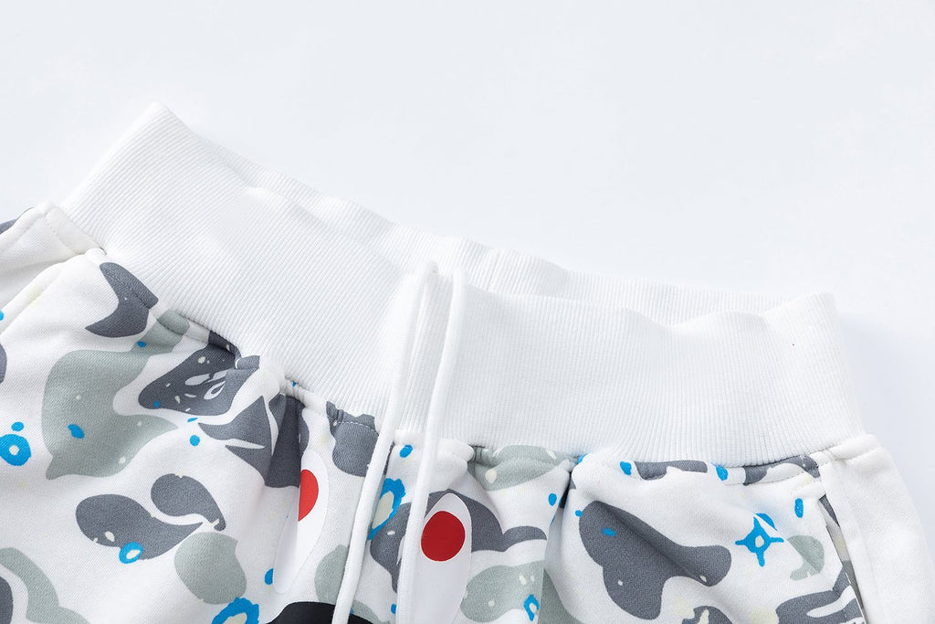 BAPE Camo Shark Graphic Shorts ¡ª detail