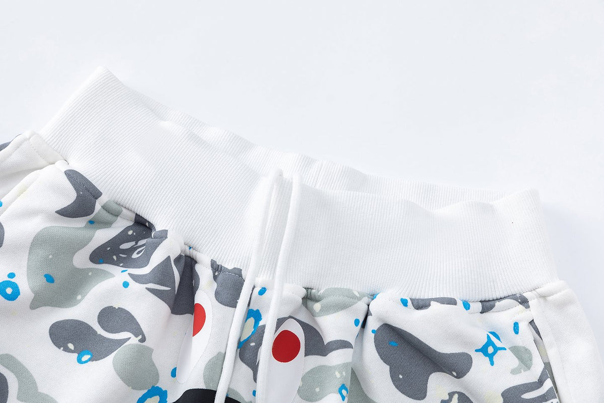 BAPE Camo Shark Graphic Shorts ¡ª detail