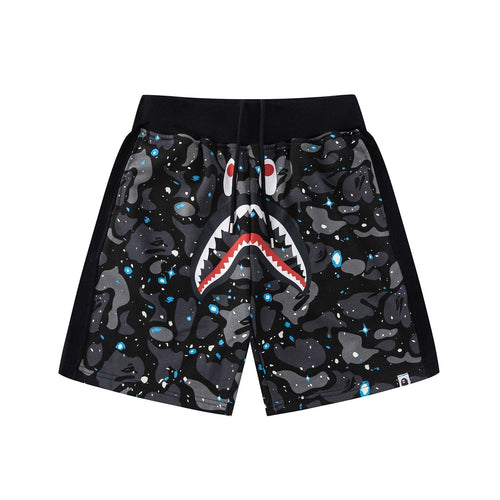 BAPE Camo Shark Graphic Shorts ¡ª front