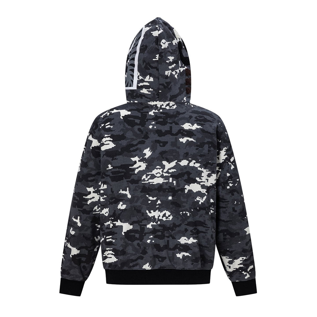 BAPE Shark Face Digital Camo Zip Hoodie ¡ª back
