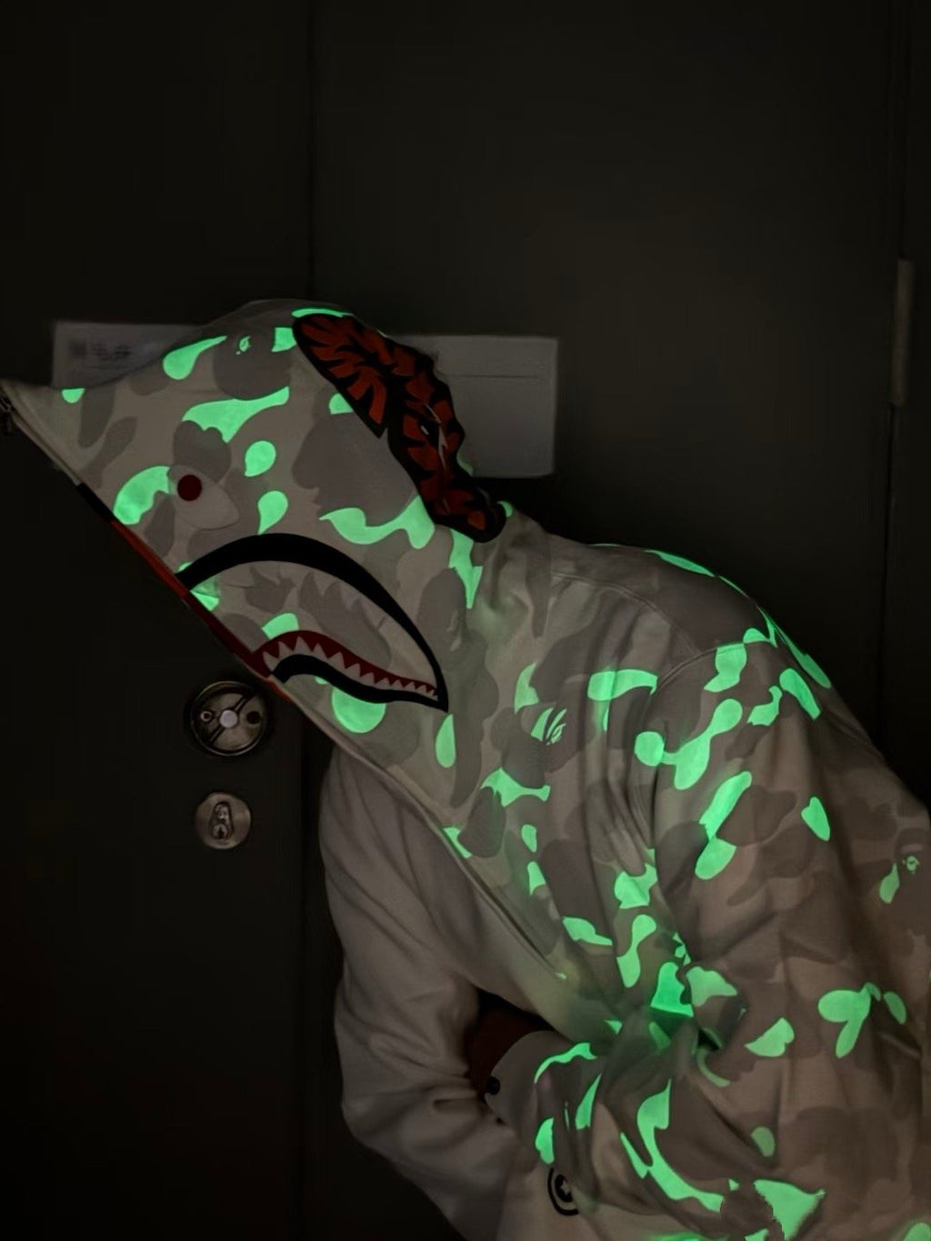BAPE Shark Glow Camo Full-Zip Hoodie ¡ª detail