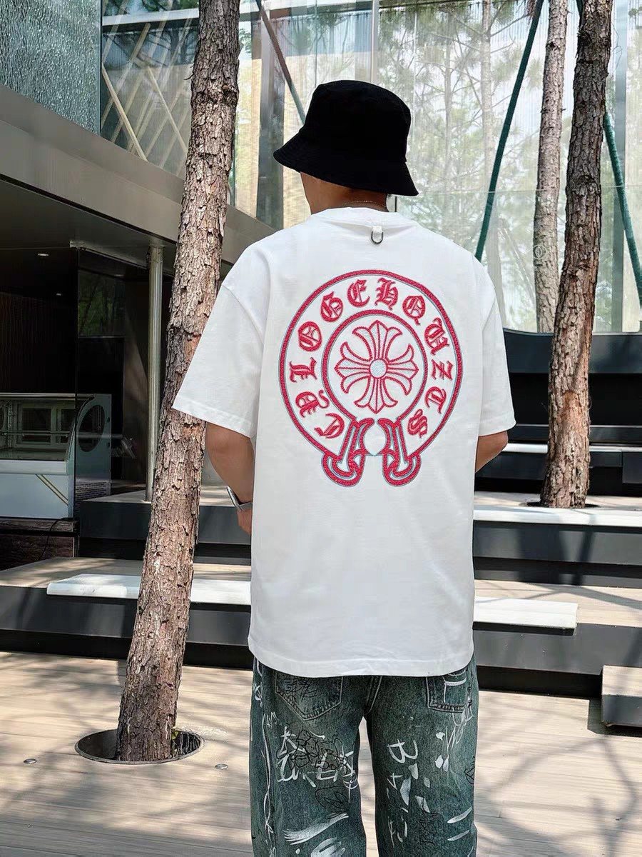Chrome Hearts Horseshoe Sanskrit Cross Embroidered T-Shirt ¡ª context