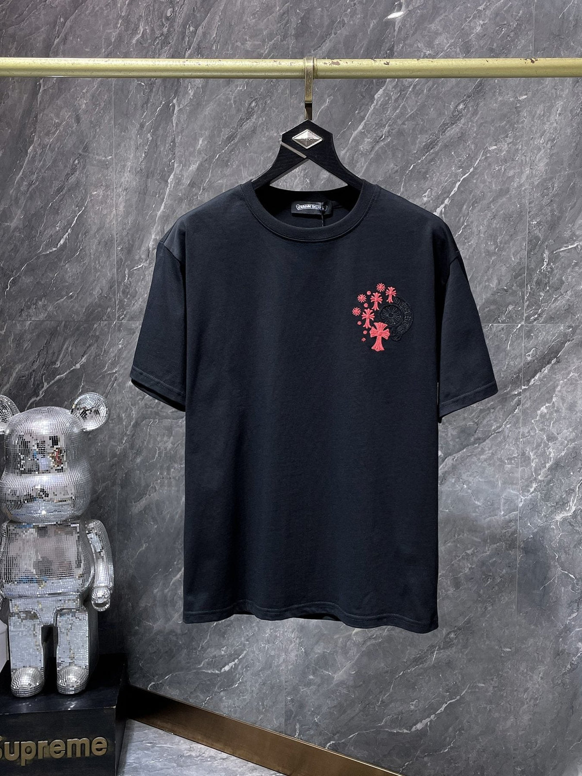 Chrome Hearts Cross Floral Graphic T-Shirt ¡ª front