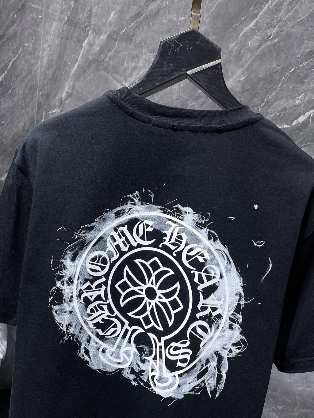 Chrome Hearts Cross Floral Back Graphic T-Shirt ¡ª detail