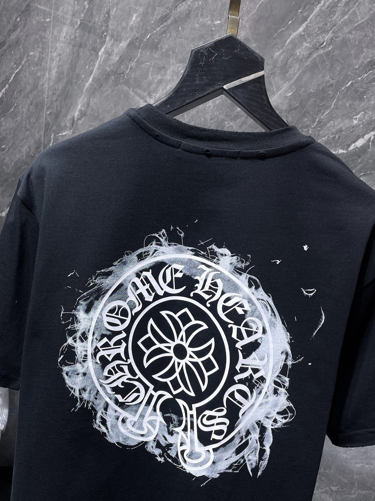 Chrome Hearts Cross Floral Back Graphic T-Shirt ¡ª detail