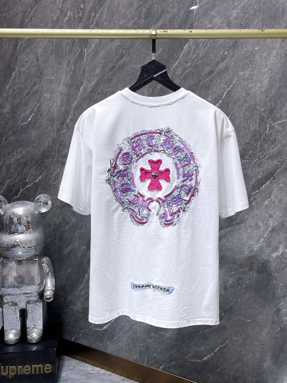Chrome Hearts Horseshoe Cross Embroidered T-Shirt ¡ª back
