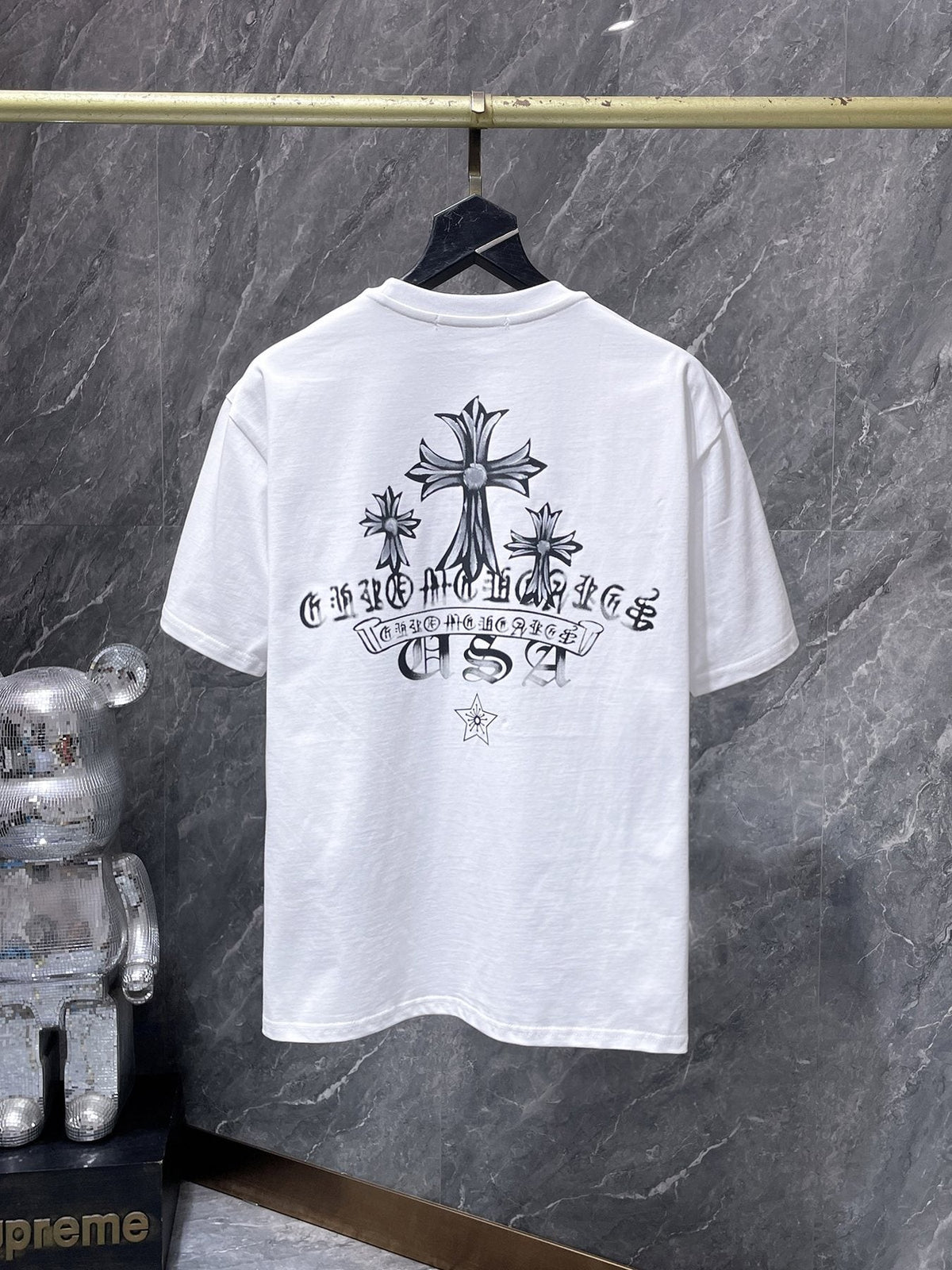 Chrome Hearts Floral Cross USA Graphic T-Shirt ¡ª back
