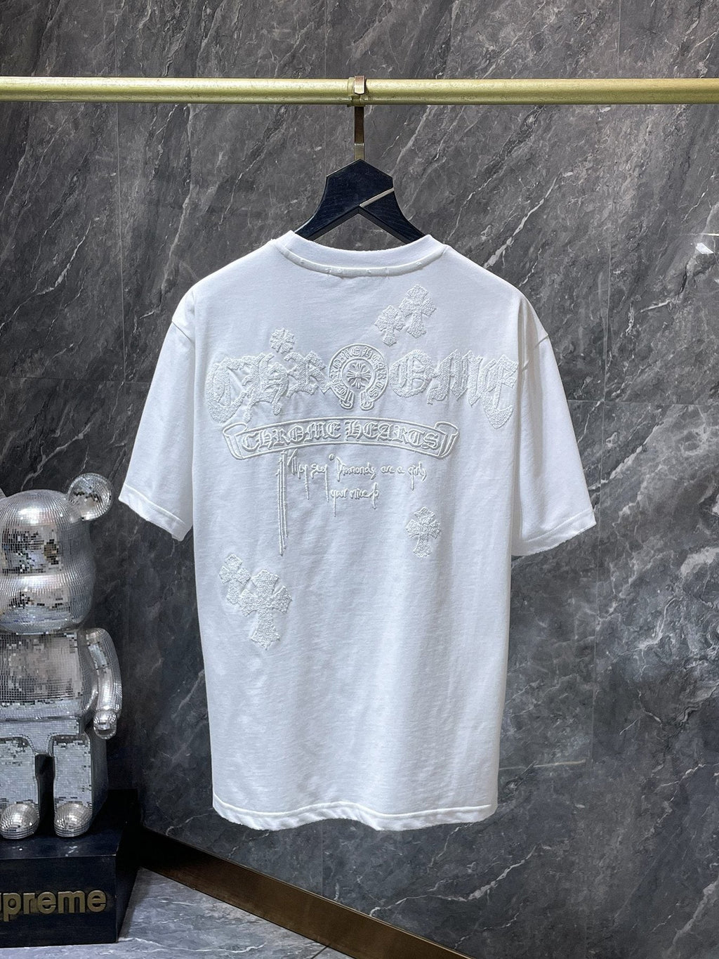 Chrome Hearts Horseshoe & Script Embroidered Graphic T-Shirt ¡ª back