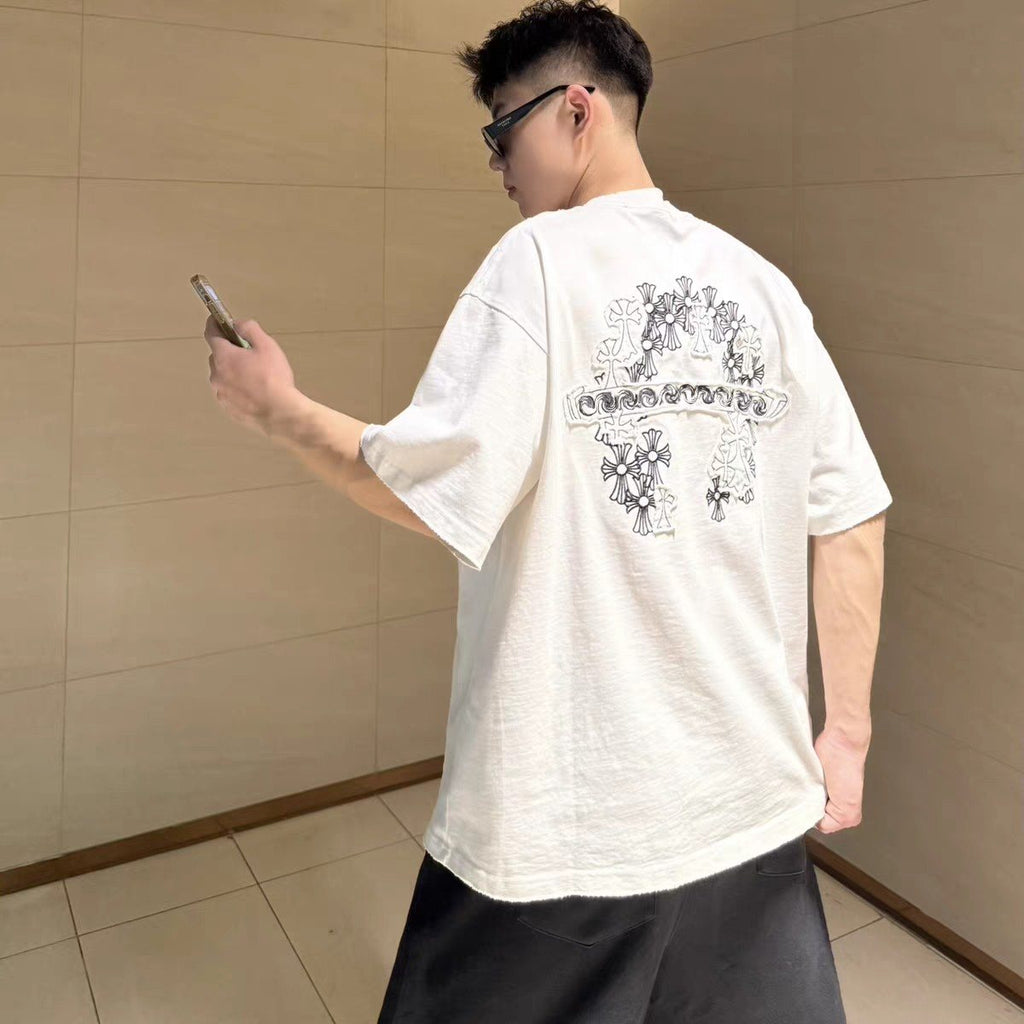 Chrome Hearts Floral Cross Embroidered Graphic T-Shirt ¡ª context