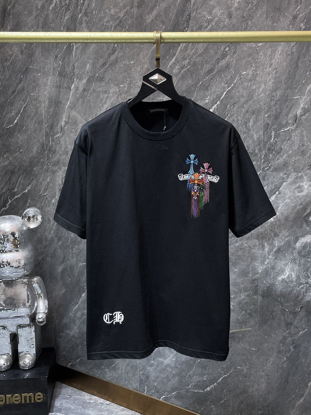 Chrome Hearts Floral Cross Embroidered T-Shirt ¡ª hero