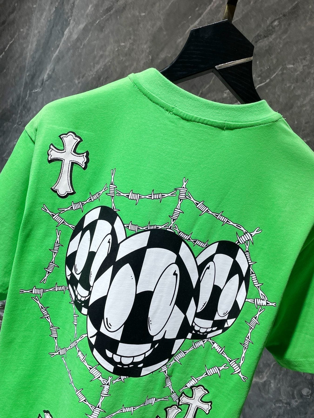Chrome Hearts Cross & Barbed-Wire Graphic T-Shirt ¡ª detail