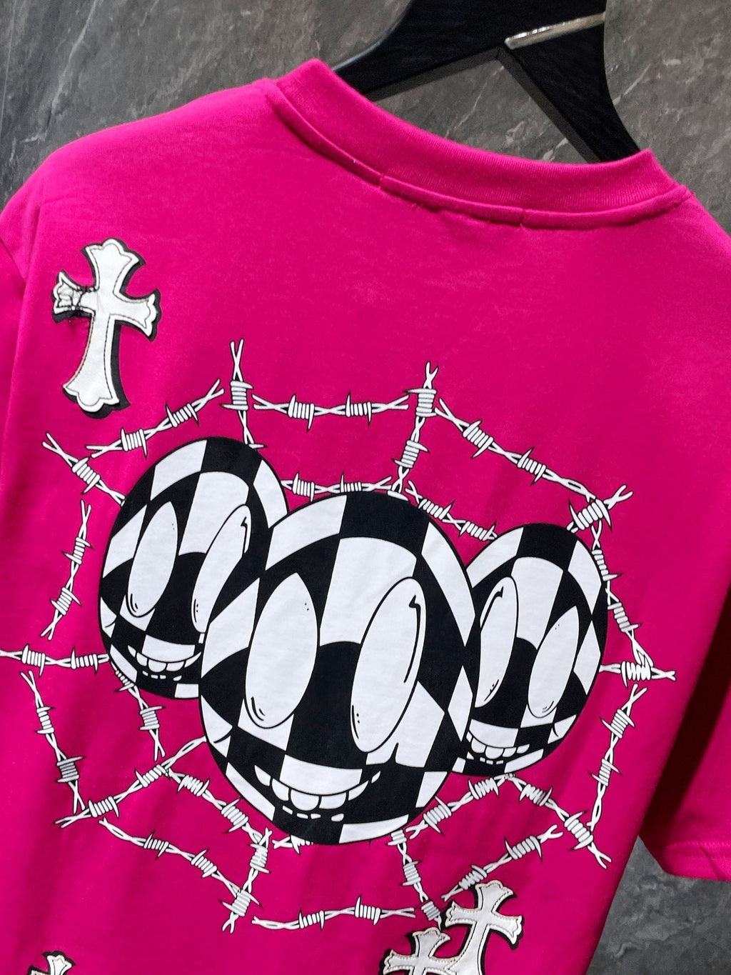 Chrome Hearts Cross & Barbed-Wire Graphic T-Shirt ¡ª detail