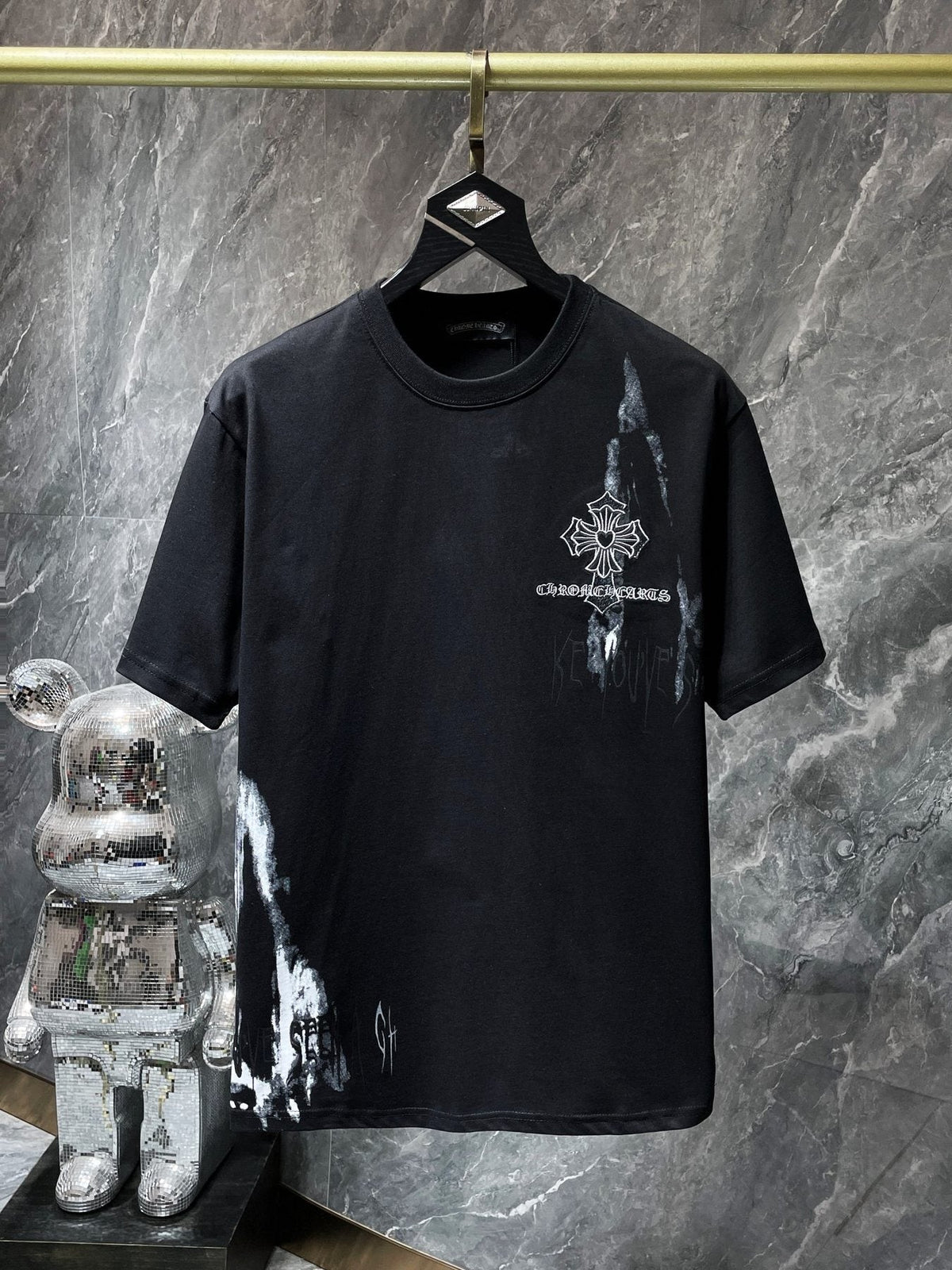 Chrome Hearts Floral Cross Graphic T-Shirt ¡ª front