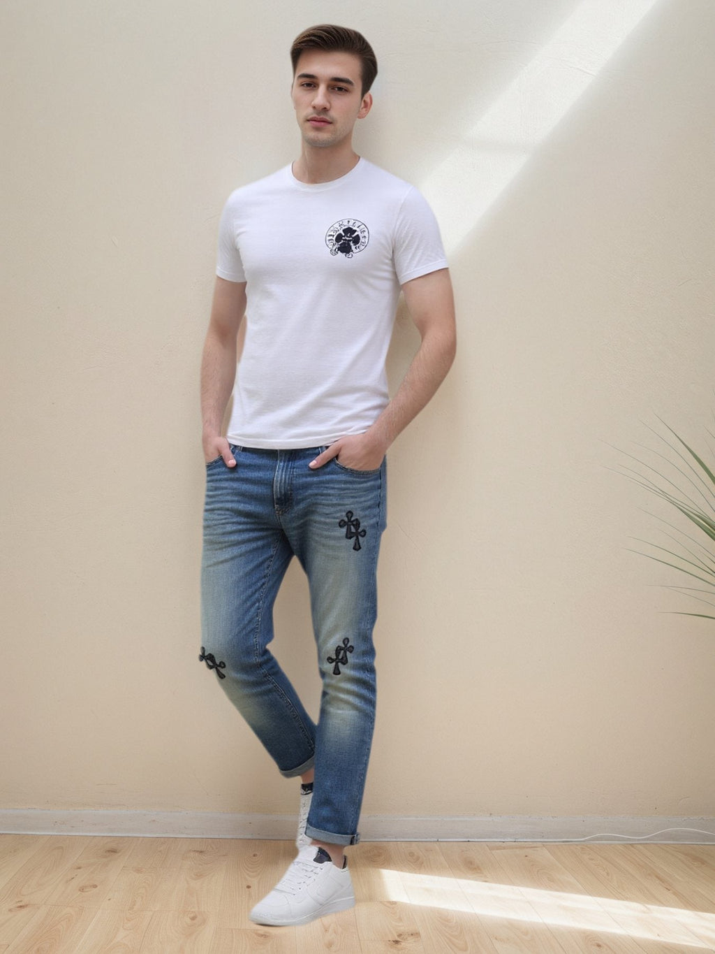 Chrome Hearts Cross Scroll Graphic Short-Sleeve T-Shirt ¡ª context