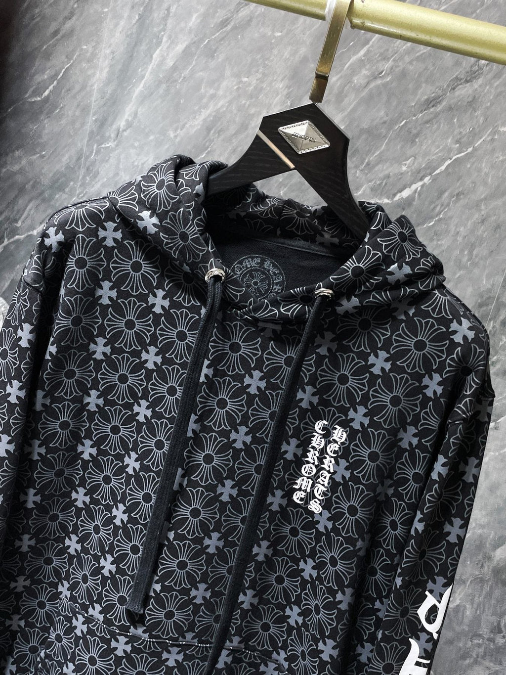 Chrome Hearts Floral Horseshoe Graphic Hoodie ¡ª detail