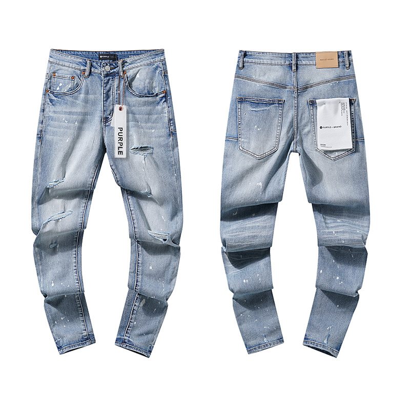 Purple Brand Distressed Panel Washed Jeans ¡ª hero