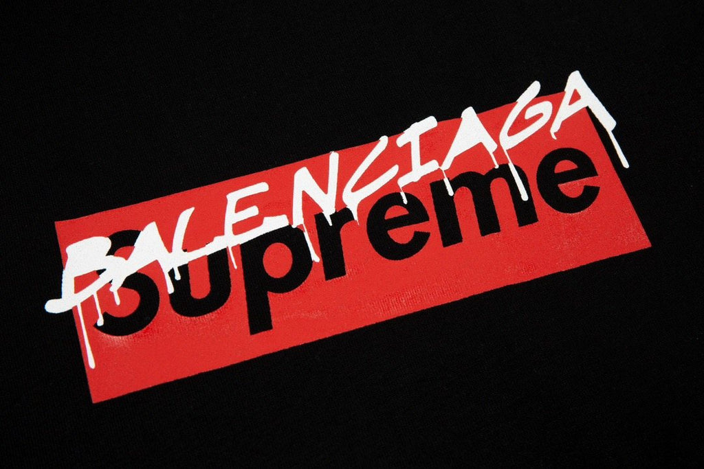 Supreme Balenciaga-Style Box Logo T-Shirt ¡ª detail
