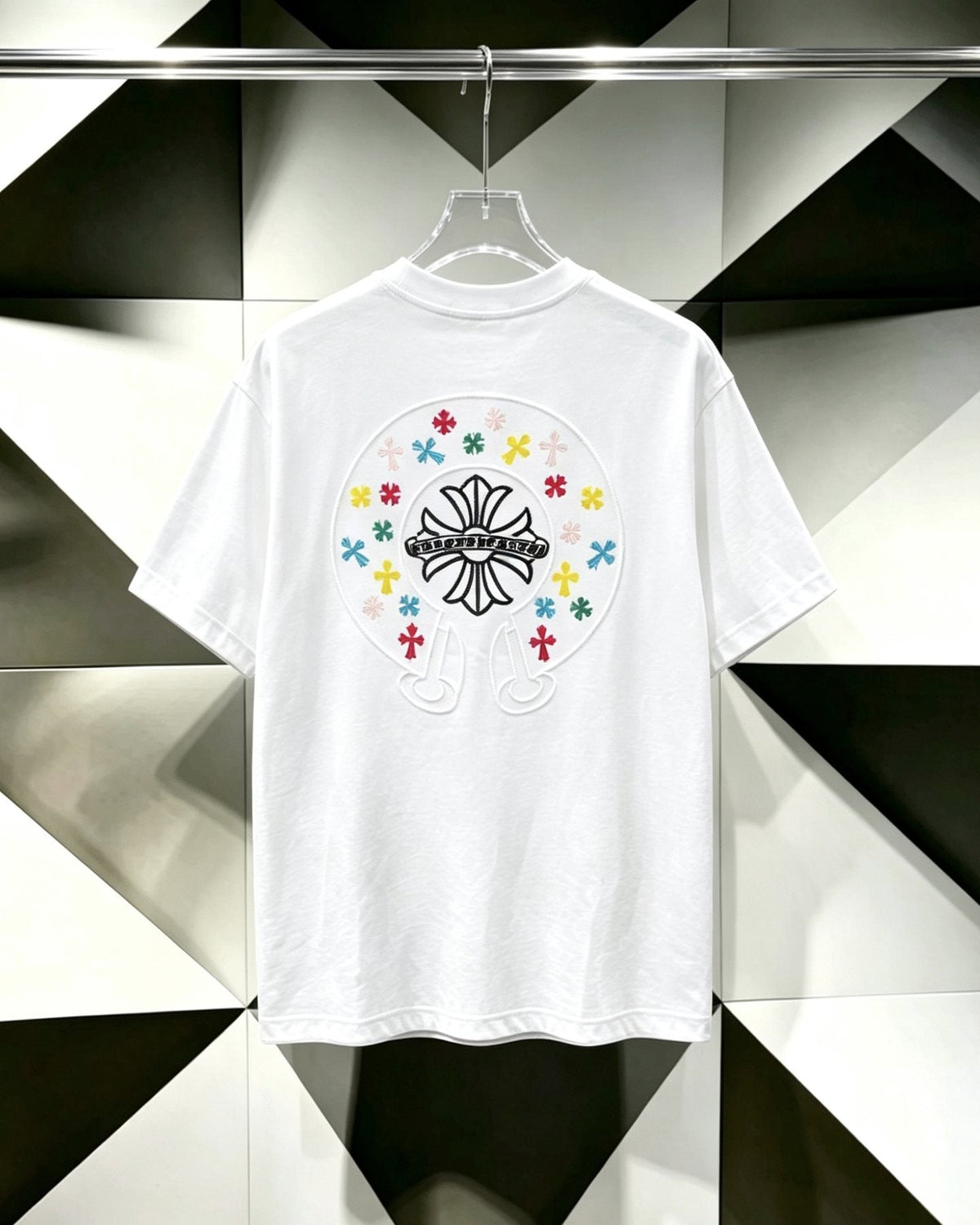 Chrome Hearts Horseshoe Cross Embroidered T-Shirt ¡ª back