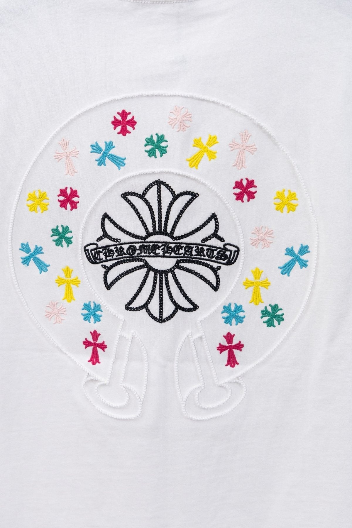Chrome Hearts Horseshoe Cross Embroidered T-Shirt ¡ª detail
