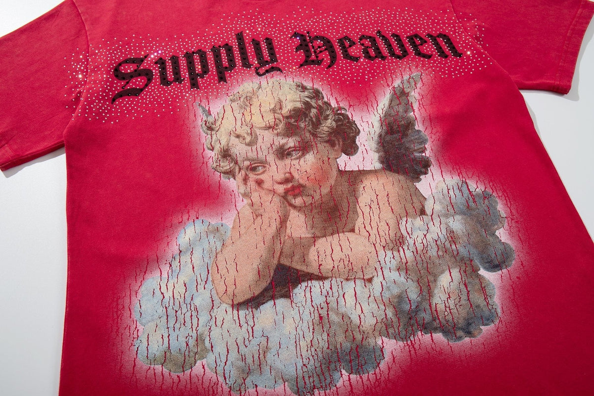 SUPPLY TEE Heaven Angel Flame Graphic T-Shirt ¡ª detail