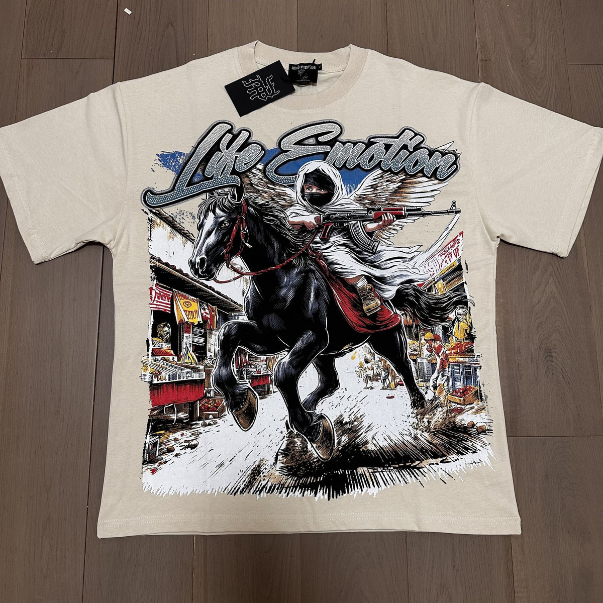 MIXED EMOTION Horse-and-Rider Graphic T-Shirt ¡ª hero