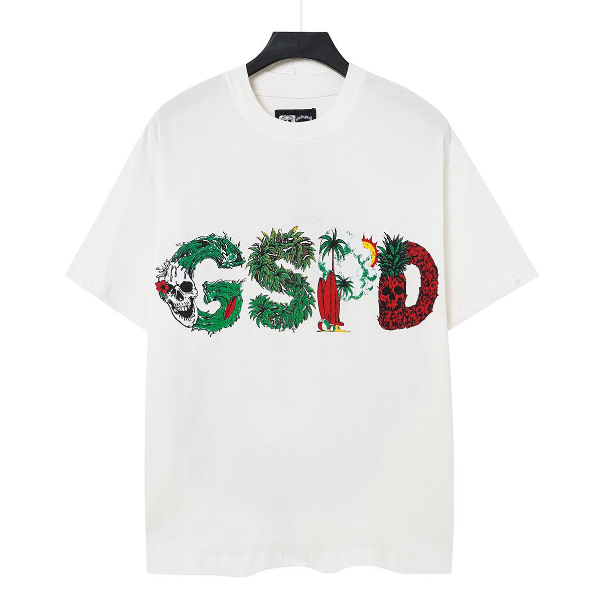 Godspeed Tropical Skull Wave Graphic T-Shirt ¡ª hero