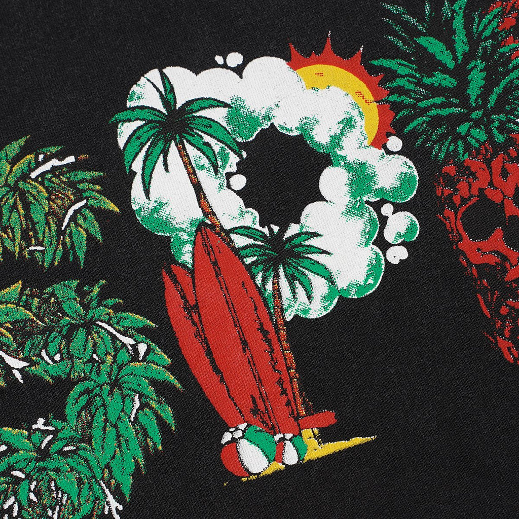 Godspeed Tropical Skull Wave Graphic T-Shirt ¡ª detail