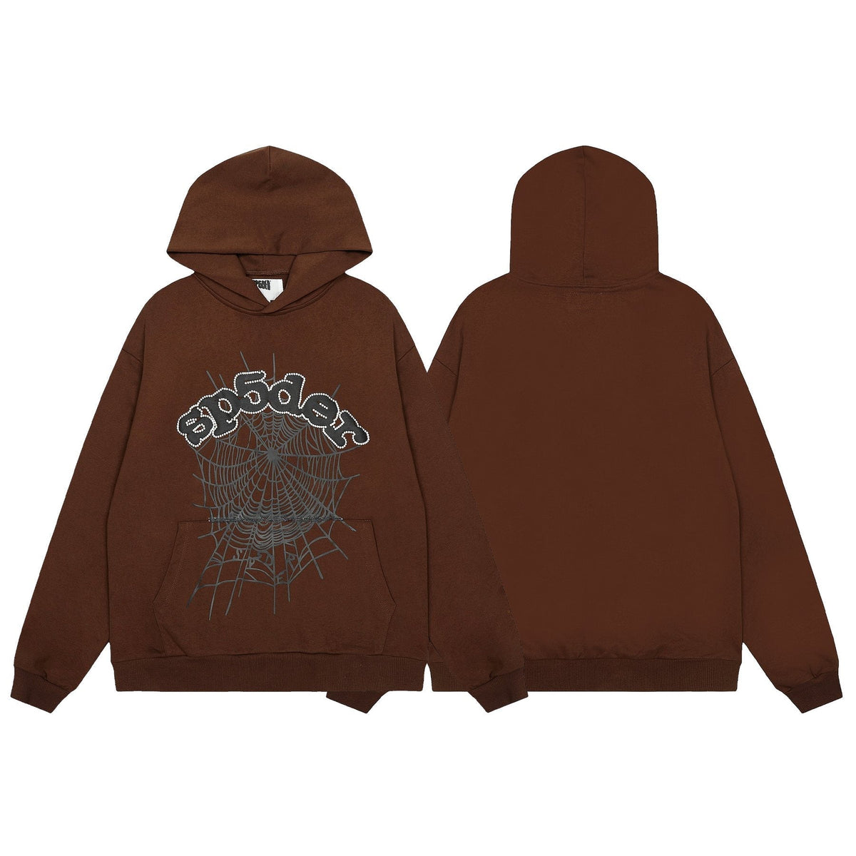 Sp5der Spiderweb Graphic Pullover Hoodie ¡ª front
