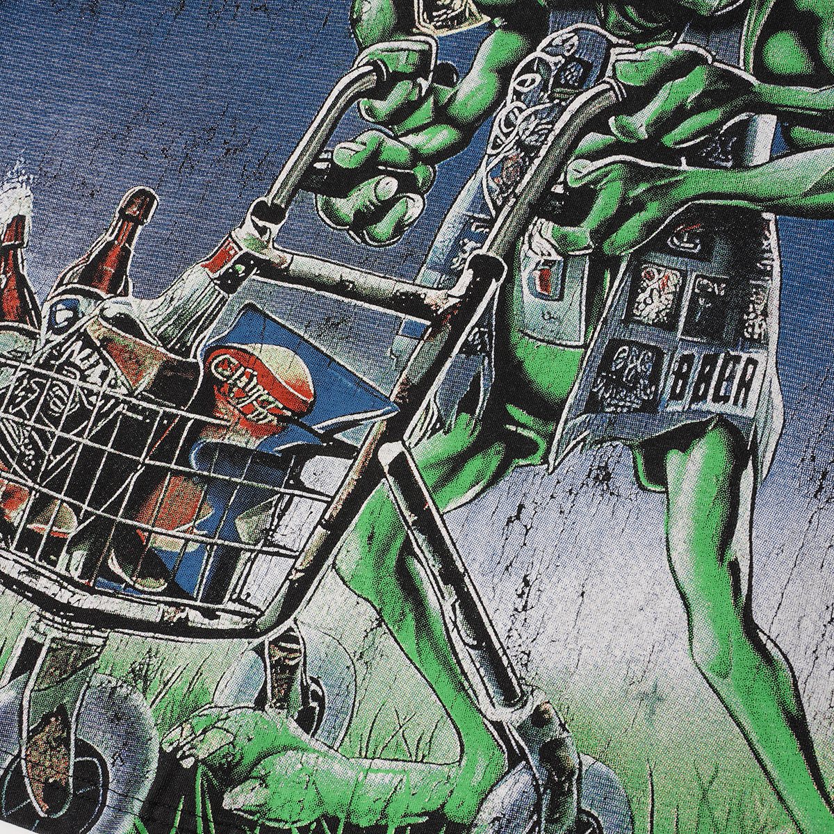 Godspeed Green Cart Character Graphic T-Shirt ¡ª detail
